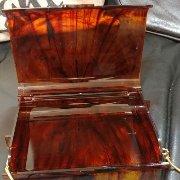 Vintage Givenchy Tortoise Box Clutch - Picture 6 of 8